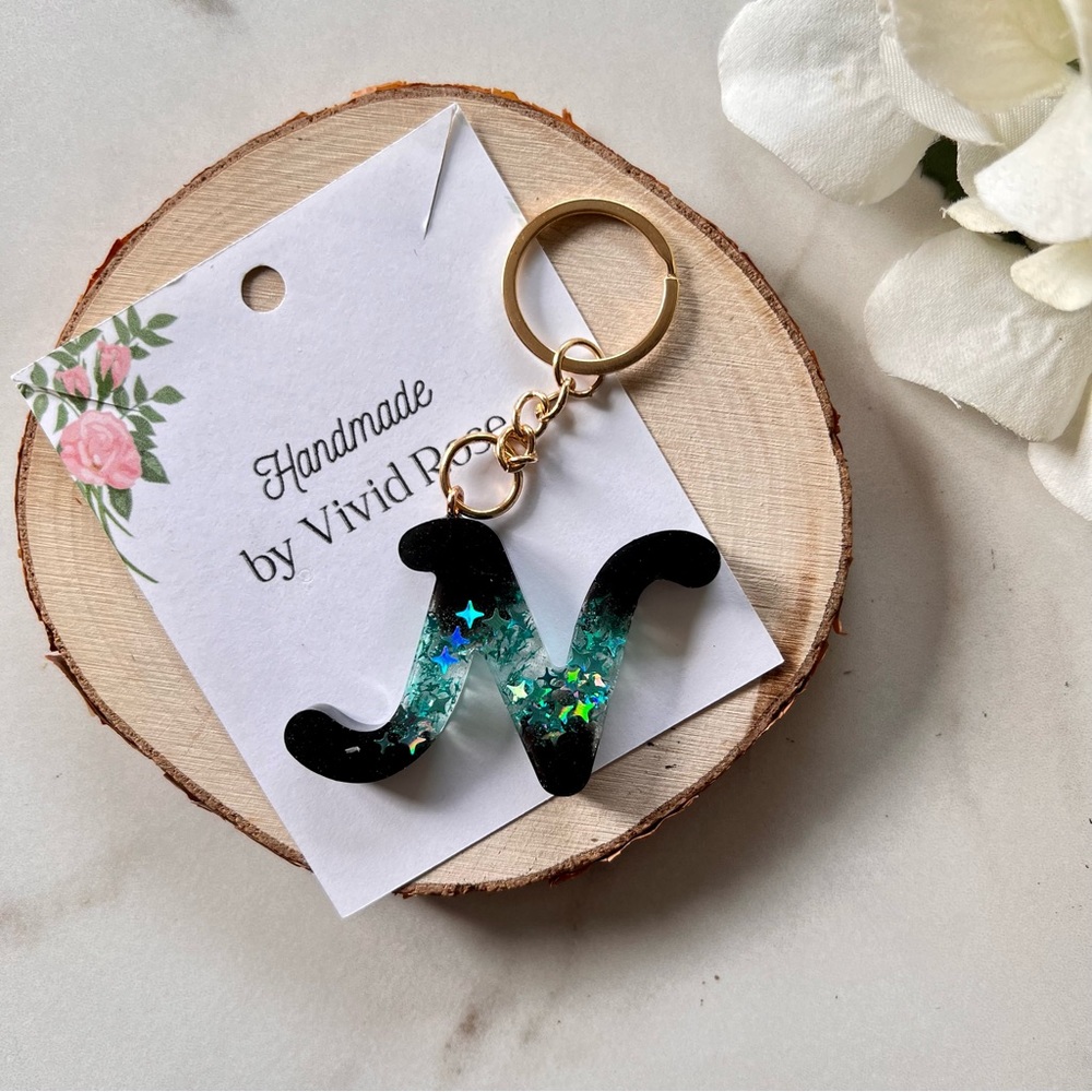 Handmade Initial Keychain | Letter N